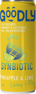 Goodly Synbiotics Pineapple and Lime 330ml can